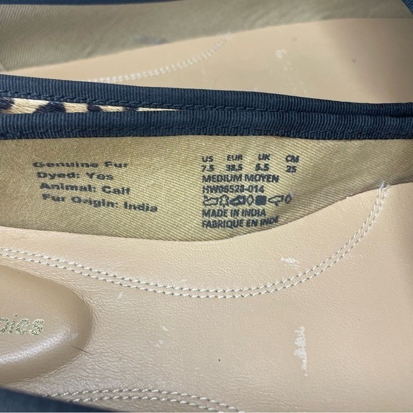 Hush Puppies‎ Leopard Calf Hair Tassel Flats Pointed Toe Women's 7.5 New - Picture 7 of 7